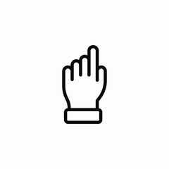 Poster - Hand gesture touch icon vector sign