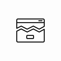 Poster - corrupted file icon vector sign