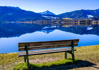 Canvas Print - village Tegernsee at the tegernsee lake - bavaria