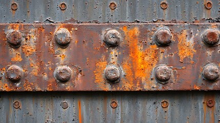 Poster - A detailed view of rusted metal showing various textures and colors reflecting the passage of time and elemental forces