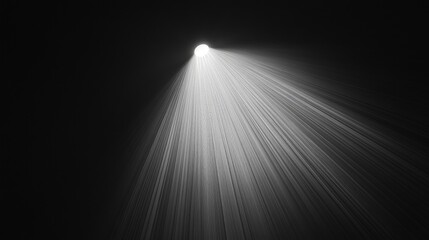 Poster - A bright light pierces through the deep shadows, creating an ethereal atmosphere with rays cascading downwards. The contrast evokes a sense of mystery and serenity