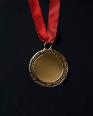 Wall Mural - Outstanding Excellence Seal with Gold Ribbon Badge for Achievement and Competition