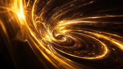 Poster - A captivating abstract representation of a vortex of light swirling in dark space. This dynamic image evokes energy and cosmic beauty, perfect for artistic projects.