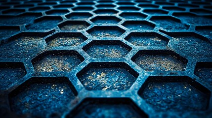 Poster - A captivating hexagon pattern repeating seamlessly across the surface creating a mesmerizing visual experience