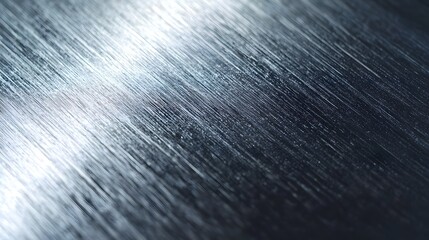 Poster - Glossy metal surface with a polished finish reflecting light and creating a chic aesthetic for contemporary designs
