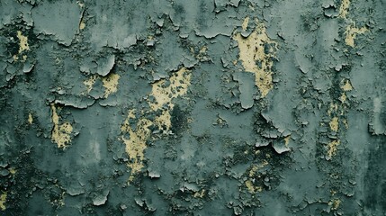 Poster - An old wall with peeling paint revealing layers of history and character in a rustic and weathered environment