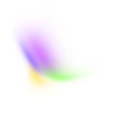 Aufkleber - Dark purple yellow green gradient shape transparent background, glowing vibrant color gradient shape, noise texture poster header banner cover design