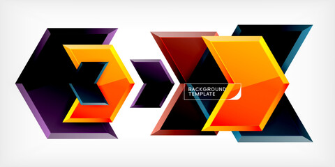 Aufkleber - Technology dynamic arrow geometric background. Vector Illustration For Wallpaper, Banner, Background, Card, Book Illustration, landing page