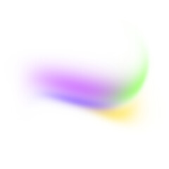 Aufkleber - Dark purple yellow green gradient shape transparent background, glowing vibrant color gradient shape, noise texture poster header banner cover design