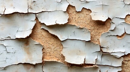 Poster - Peeling paint on wall revealing distressed layers and unique character in an urban environment for artistic appeal
