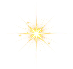 Wall Mural - png a vector glowing gold light effect lighting design star.
