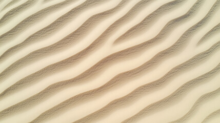 Poster - Aerial view of sand dunes with wavy patterns creating serene landscape