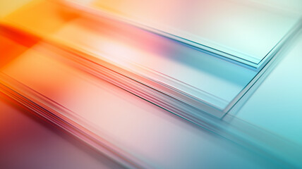 Aufkleber - Abstract geometric design with vibrant gradients and layered shapes