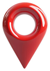 Poster - PNG 3D red location icon symbol illustration geolocation.