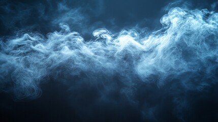 Poster - A mesmerizing display of swirling smoke fills the air, its ethereal forms weaving in and out of the shadows. The soft glow highlights the gentle movement, evoking a sense of calm and intrigue