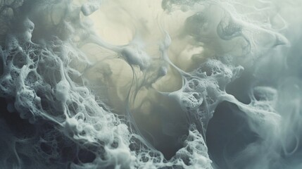Poster - Delicate tendrils of translucent forms merge and flow gracefully, creating an otherworldly atmosphere. Soft light enhances the intricate details of this mesmerizing display