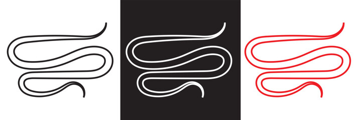 Poster - Elegant swirls, decorative flourishes, vintage curves and calligraphic element,  artistic designs for graphic projects, invitations, and tattoos etc. Isolated on white and black background. EPS 10