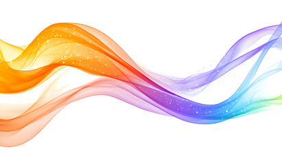 Poster - Colorful smoke cloud, rainbow colors on a white background