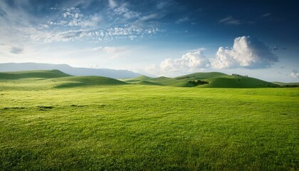 Wall Mural - green meadow background, ai generated