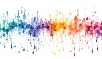 Poster - Colorful paint splashes isolated on a white background