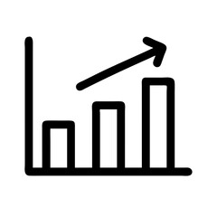 Poster - Growth chart showing increasing trend with arrows for business analysis and reporting