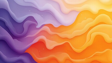 Wall Mural - A colorful wave with purple and orange colors