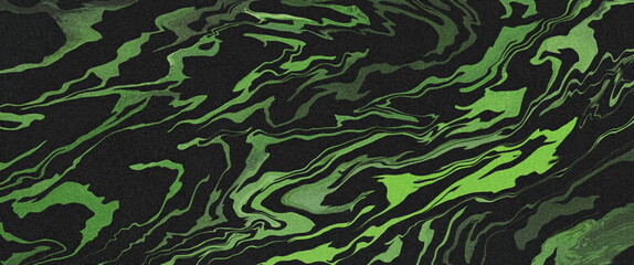 Poster - Abstract Green Marble Pattern on Dark Background for Art and Design Inspiration grainy noise texture banner header poster wallpaper backdrop design with copy space