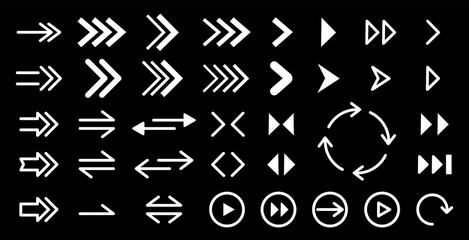 Poster - Cursors, arrows, pointers, large set. Cursor icons. Arrow vector collection. Modern and simple arrows. Big set of various arrows, pointers, directions, cursors, guides, navigation symbols. Vector