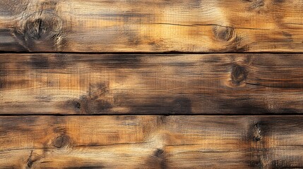 Poster - A close-up shot of rustic brown and golden wooden planks. Ideal background for design projects. Rustic Wooden Texture: Brown and Golden Wooden Planks Background