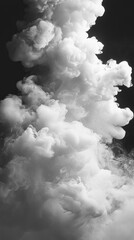 Poster - Whispers of white clouds rise elegantly, merging with shadows in a captivating display. This ethereal formation evokes a sense of mystery and allure, inviting wonder and imagination