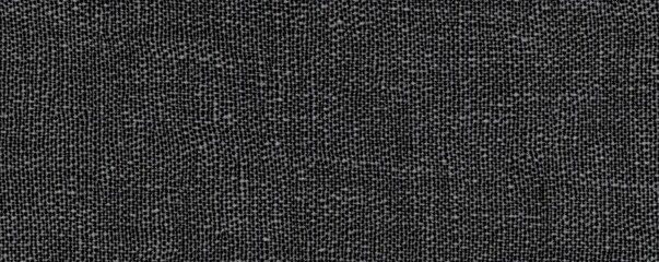 Poster - A close-up of a textured black fabric, showcasing intricate fibers and a subtle pattern, perfect for design and textile applications.