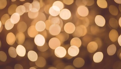 Wall Mural - golden festive bokeh lights background. sparkling colorful glowing and defocused bokeh confetti