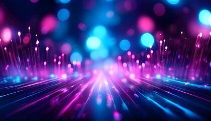 Wall Mural - sparkling colorful glowing bokeh confetti