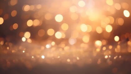 Wall Mural - golden festive bokeh lights background. sparkling colorful glowing and defocused bokeh confetti