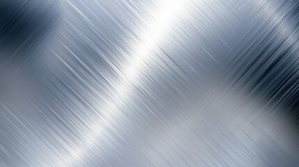 Poster - A smooth, brushed metal surface shines under soft light, creating an abstract pattern that captures the essence of modern design and sophistication in a minimalist setting
