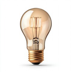 Aufkleber - Bright light bulb positioned on a clean white background highlighting its design and functionality for everyday use