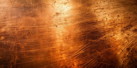 Poster - Abstract Copper Metallic Background: Grunge Texture with Subtle Scratches