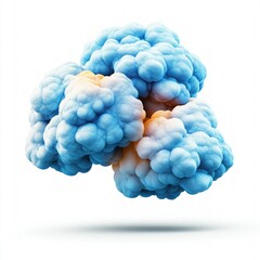 Poster - Ethereal cloud with rays of light emerging from it creating a stunning visual effect against the blue sky