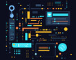 © Perfect Vector - Flat Minimalist SVG Vector of API Interfacing for Software Development with Programmer Coding Connection