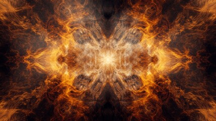 Poster - Vivid flames dance and intertwine, creating a mesmerizing array of fiery colors