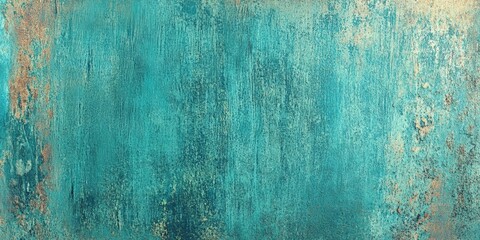 Poster - A textured background featuring shades of turquoise with hints of gold, creating a rich, layered appearance.