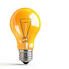 Aufkleber - Standard light bulb isolated on a white background, symbolizing basic illumination and everyday lighting solutions