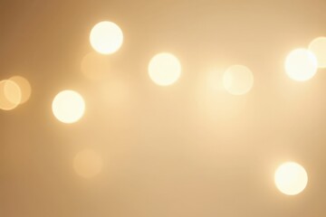 Canvas Print - a soft, warm glow from blurred string lights creates a cozy atmosphere for intimate gatherings or qu