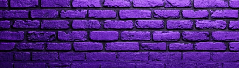Poster - A vibrant purple brick wall with a textured surface, creating a striking and modern backdrop.