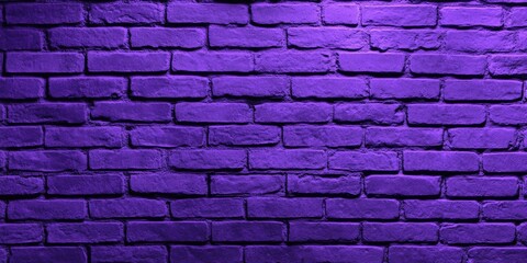 Poster - A smooth, textured wall made of purple bricks, illuminated to enhance its vibrant color and create a modern atmosphere.