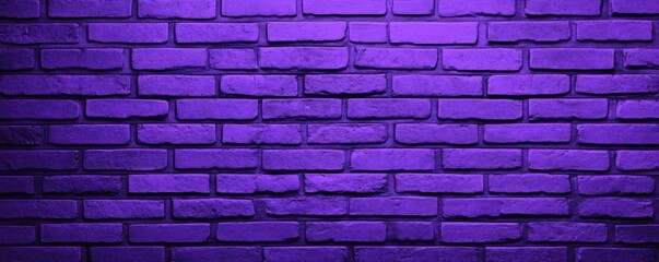 Poster - A textured purple brick wall, showcasing vibrant color and a modern aesthetic, perfect for backgrounds or artistic settings.