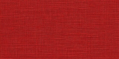 Poster - A textured red fabric background showcasing a woven pattern and rich color depth.