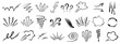 © PawLoveArt - Line movement emotion effect element, cartoon emotion effect decoration icon. Hand drawn effect manga doodle line element arrow, emphasis, shock, sparkle. Expression sign anime line movement vector