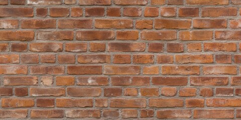 Poster - A textured, red brick wall with a rustic appearance, showcasing varying shades and a classic design.