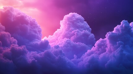 the sky is filled with clouds of different colors, including purple and pink
